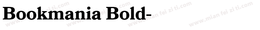 Bookmania Bold字体转换
